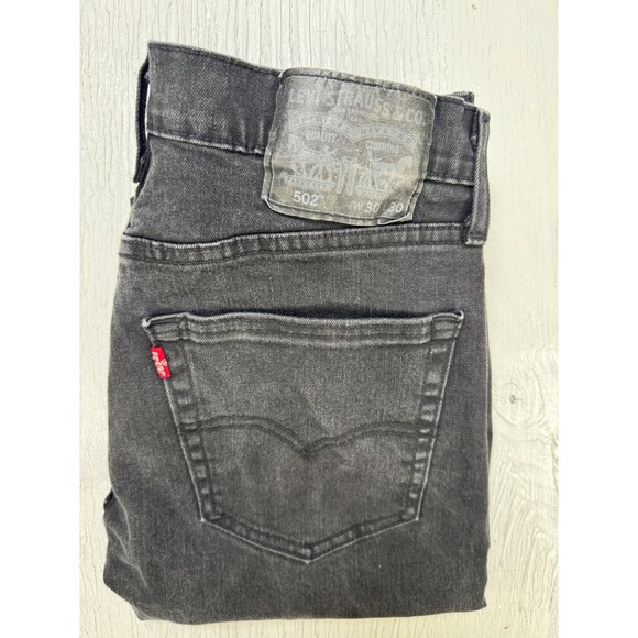 Levi's Other - Levis 502 Regular Taper Jeans Mens 30x30 Black Denim Pants‎ 29507-0001